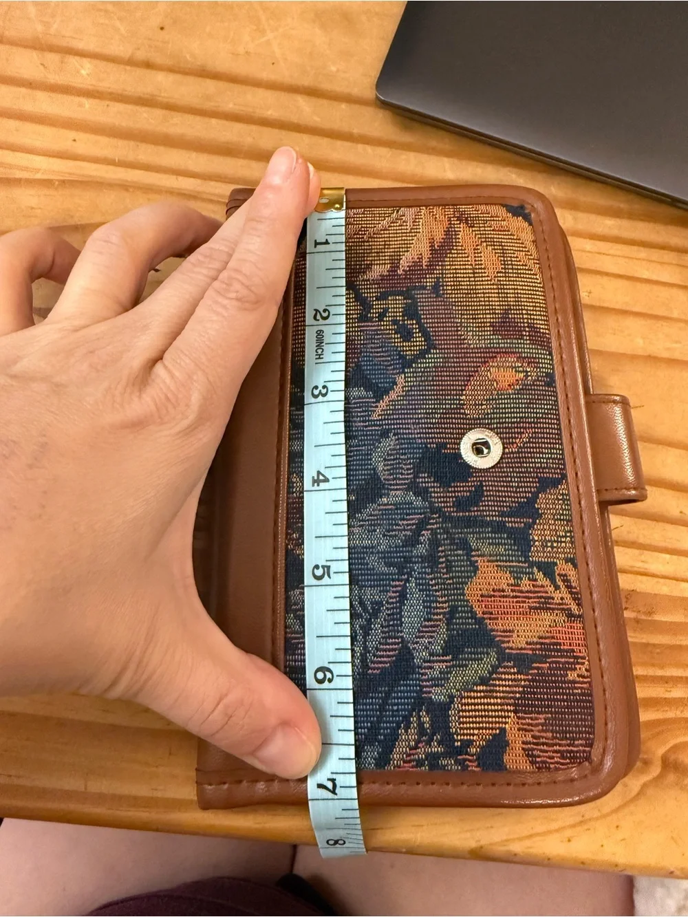 Tapestry Floral Leather-Trim Wallet